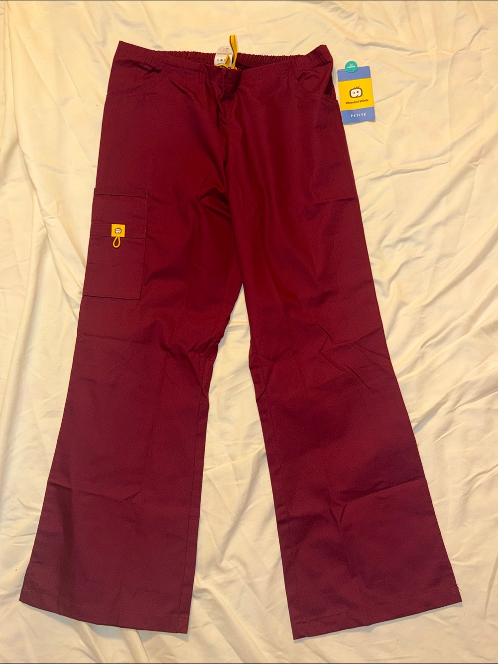 WonderWink womens Maroon scrubs with cargo pocket
